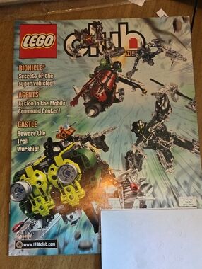 vintage LEGO Club Magazine featuring the Bionicle theme